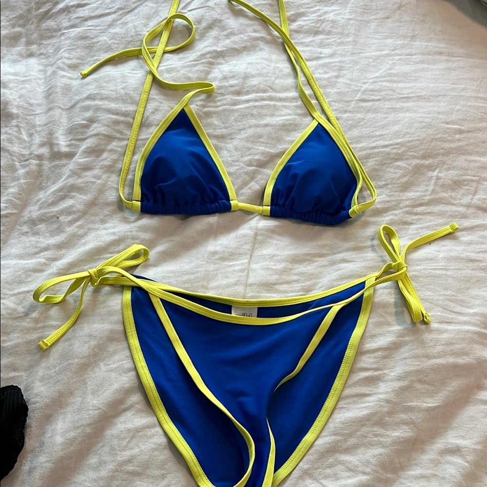 Wild Fable Blue and Yellow Bikini